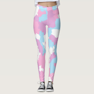Pastel Camouflage Abstract kunstpatroon Leggings