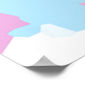 Pastel Camouflage Abstract kunstpatroon Poster (Hoek)