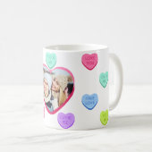 Pastel Candy Hearts Photo Mug (Devant droit)