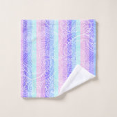 Pastel Candy | Motif d'Imaginaire doux rayé (Gant de toilette)