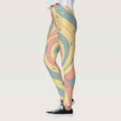 Pastel Candy Swirl Pattern with Sprinkles Leggings (Links)