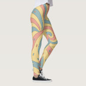 Pastel Candy Swirl Pattern with Sprinkles Leggings (Rechts)