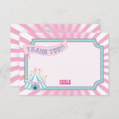 Pastel Carnival, bedankt kaarten (Voorkant / Achterkant)