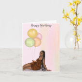 Pastel Carte d'anniversaire (Fleur jaune)