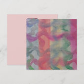 Pastel Carte Plat Art Abstrait (Devant / Derrière)