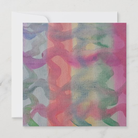 Pastel Carte Plat Art Abstrait (Devant)