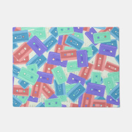 Pastel Cassettebandjes - jaren 90 esthetische muzi Deurmat