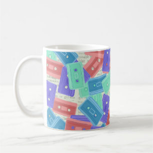 Pastel Cassettebandjes - jaren 90 esthetische muzi Koffiemok