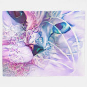 Pastel Cat Dreamscape Fleece Deken (Voorkant (Horizontaal))