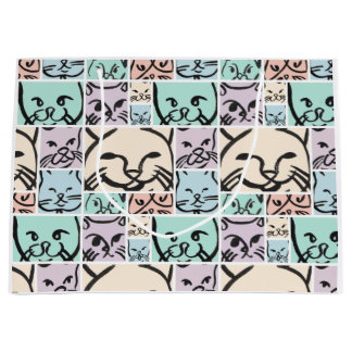 Pastel Cat Faces Groot Cadeauzakje