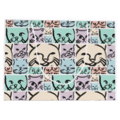 Pastel Cat Faces Groot Cadeauzakje (Achterkant)