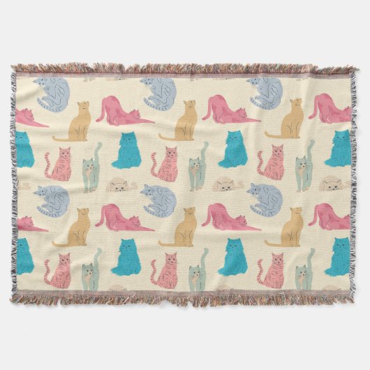 Pastel Cats Deken (Voorkant)