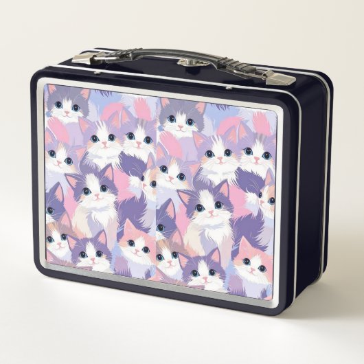 Pastel Cats Metal Lunchbox (Dos)