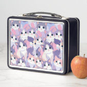 Pastel Cats Metal Lunchbox (En situation)