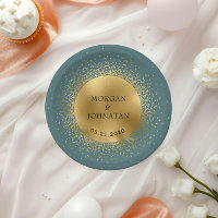 Pastel Celestial Gold Moon Paper Bord