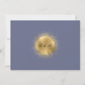 Pastel Celestial Gold Stars Faire-part de mariage (Dos)
