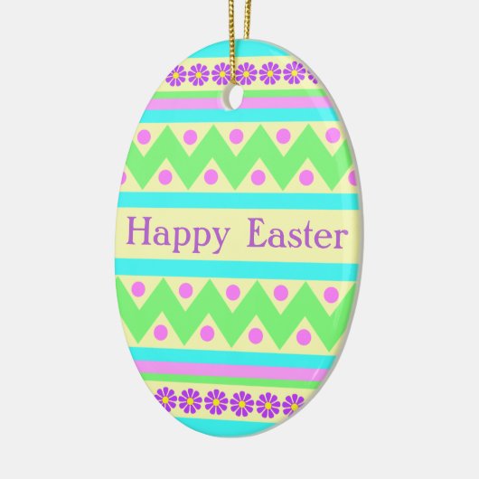 Pastel Ceramic Easter Egg Ornament (Links)