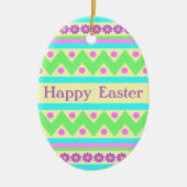 Pastel Ceramic Easter Egg Ornament (Voorkant)