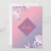 Pastel cerry fleurie douche nuptiale Invitation (Dos)