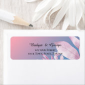 pastel cerry mariage retour Adresse Étiquette (En situation)