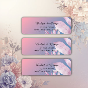 pastel cerry mariage retour Adresse Étiquette