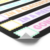 Pastel Chalkboard Waar is het hoofddeurbord Poster (Hoek)