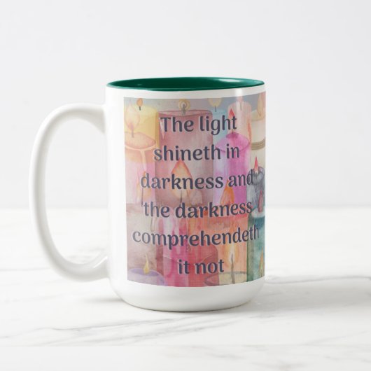 Pastel Chandelle Écriture Mug (Gauche)