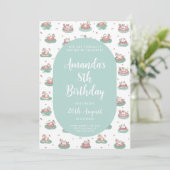 Pastel Chat Invitation Anniversaire - Soirée Pisci (Debout devant)