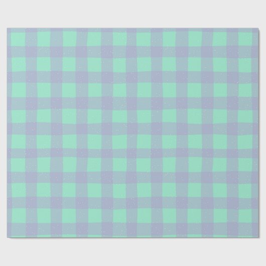 Pastel Checkered Gingham Cadeaupapier (Vlak)