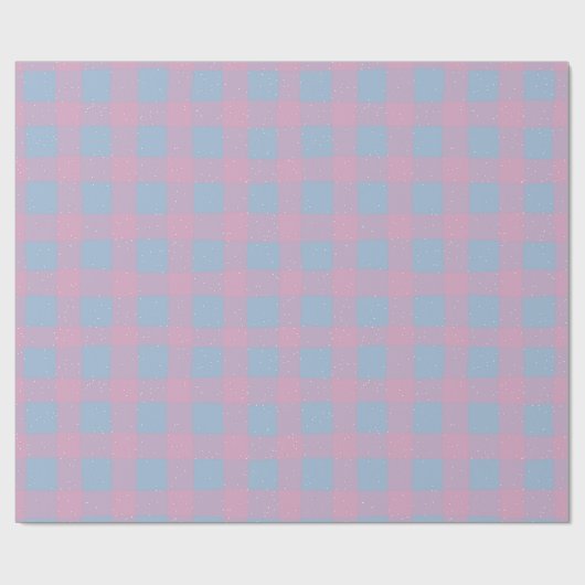 Pastel Checkered Gingham Cadeaupapier (Vlak)
