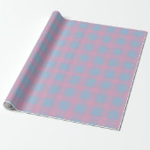 Pastel Checkered Gingham Cadeaupapier (Uitgerold)