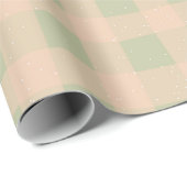 Pastel Checkered Gingham Wrapping Paper Cadeaupapier (Rol Hoek)
