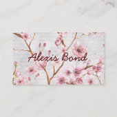 Pastel Cherry Blossom Design Visitekaartje (Achterkant)
