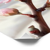 Pastel Cherry Blossom: zachte botanische kunst Perfect Poster (Hoek)
