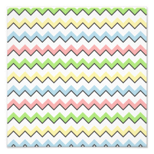 Pastel Chevron-Drop Shadow by Shirley Taylor Foto Afdruk