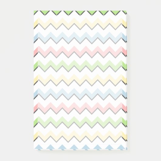 Pastel Chevron-Drop Shadow by Shirley Taylor Post-it® Notes (Voorkant)