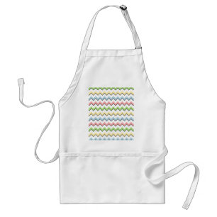 Pastel Chevron-Drop Shadow by Shirley Taylor Standaard Schort