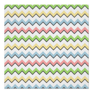 Pastel Chevron-Drop Shadow door Shirley Taylor Perfect Poster