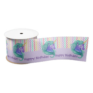 Pastel Chevron Magical Unicorn Birthday Gift Wrap Lint