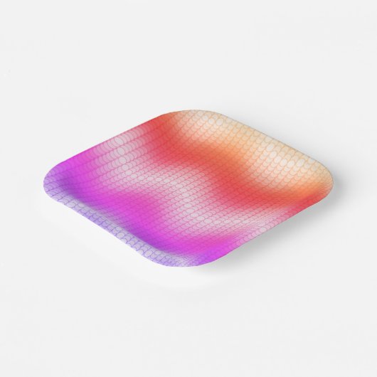 Pastel Chevron Papieren Bordje (Gebogen)