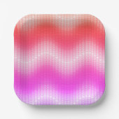 Pastel Chevron Papieren Bordje (Voorkant)