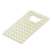 Pastel Chevron Pattern Kredietkaart Flessenopener (Voorkant Gekanteld)