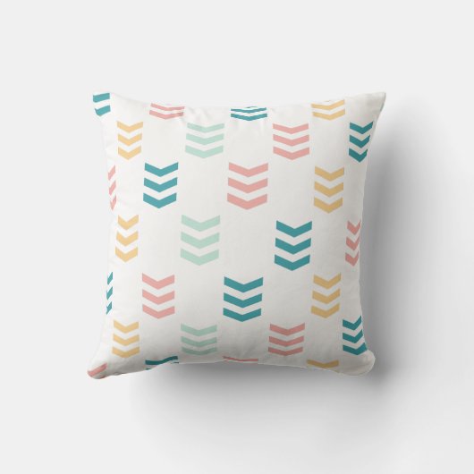 Pastel Chevron Pattern Kussen (Achterkant)