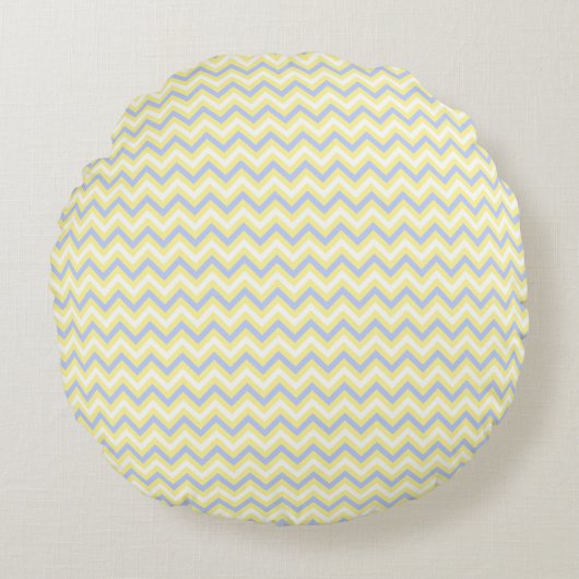 Pastel Chevron Pattern Rond Kussen (Voorkant)