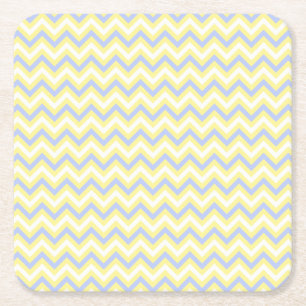 Pastel Chevron Pattern Vierkante Kartonnen Onderzetter