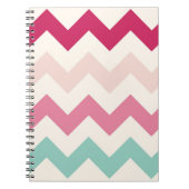 Pastel chevron zigzag preppy zig zag patroon chic notitieboek (Voorkant)