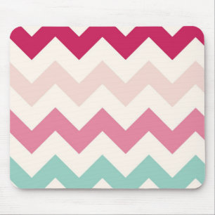 Pastel chevron zigzag strepen zigzag patronen zzag muismat