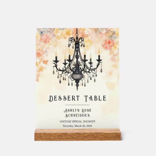 Pastel Chic Elegant Floral Vintage Chandelier (Recto)