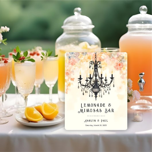 Pastel Chic Elegant Floral Vintage Chandelier Fotoplaat