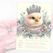  Pastel Chick Baby shower Kaart
